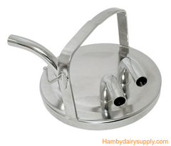 SS 2 goat/sheep Bucket Lid  (3 inlet) Fits Short Handle Buckets