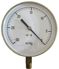 Vacuum Gauge 4.5 inch stainless steel back