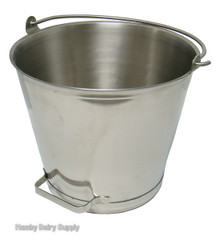 20 Quart Stainless Steel Pail with Pouring Handle and raised base - Best Quality 20 Quart Stainless Steel Pail with Pouring Handle and raised base - Best Quality