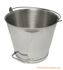 20 Quart Stainless Steel Pail with Pouring Handle and raised base - Best Quality