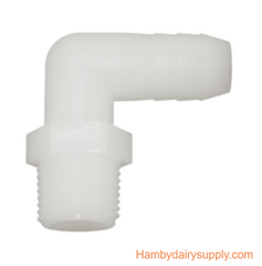 3/8 X 1/2 hose barb connector 90 elbow