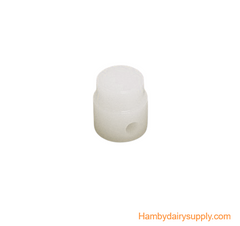 White Delrin Plug for Germania Style milking unit fits 3/4 milk hose