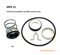 Milk Pump seal kit for Bou-Matic 2 hp pump OEM seal Fits Thomsen #4 style