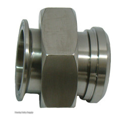 SS Adapter - 1.5 inch Male Bevel Seat (thread) x clamp 1.5 inch