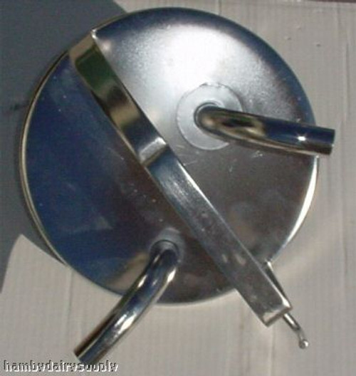 Stainless Steel Fresh Cow Lid for 3/4 inch hose for short handle buckets Stainless Steel Fresh Cow Lid for 3/4 inch hose for short handle buckets