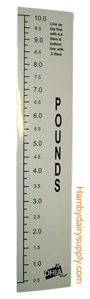 Decal - Pounds - Waikato Goat / Sheep Milk Meter
