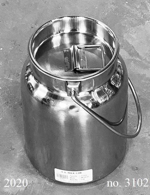 Stainless Steel Milk Storage Can  2 quart - 1/2 gallon