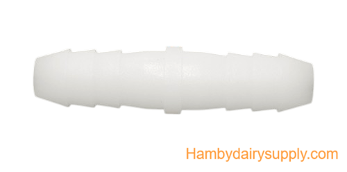 3/8 X 3/8 hose barb Splicer connector for quarter milkers PL-300