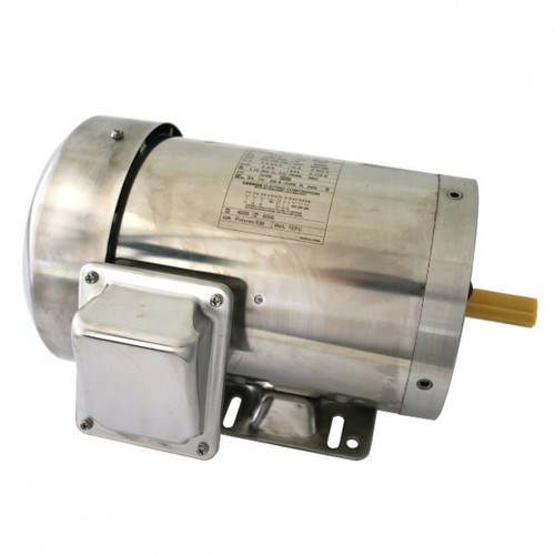 1 HP 3 PH Stainless steel Milk Pump Motor - 5/8 Keyed Shaft
