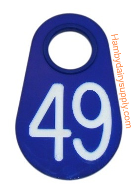 BLUE  NECK TAG - NUMBERED