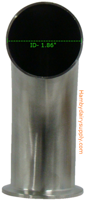2.0 inch Stainless Steel 90 elbow - clamp x weld - Hamby Dairy Supply