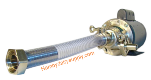 Small Stainless Steel Liquid Transfer Pump with fittings - Rebuilt