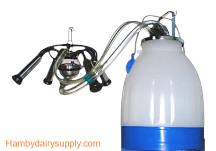 Clear Top Improved Cow Bucket Milker with Grade A plastic bucket