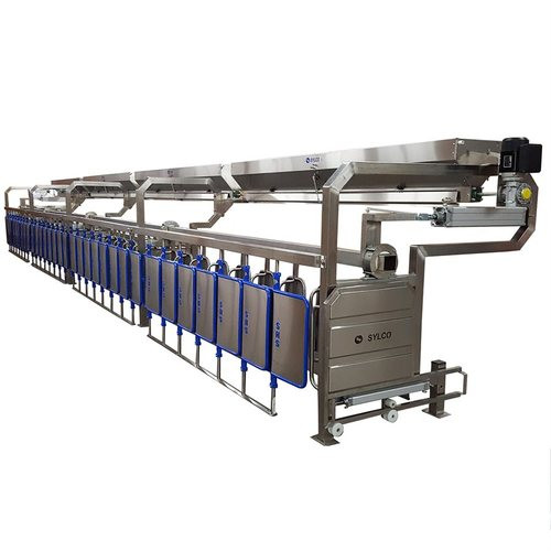 Single 16 Goat or Sheep Parlor Rapid Exit Stanchions with feed system Single 16 Goat or Sheep Parlor Rapid Exit Stanchions with feed system