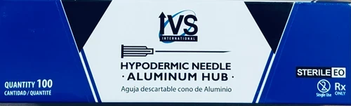 IVS Better Quality Aluminum hub 16 Gauge x 5/8 inch needles (box of 100)