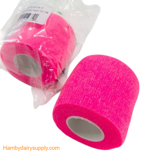 Neon Pink-  Cohesive Flexible Bandage 2 inch x 5 yards stretched
