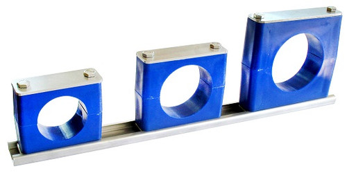 Blue Rail Hanger for 3 inch stainless milk line