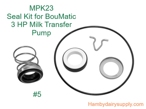 Milk Pump seal kit for Bou-Matic 3 hp OEM seal Fits Thomsen #5