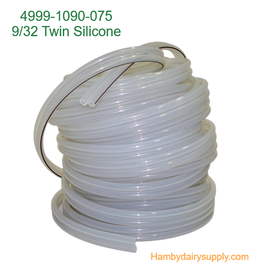 9/32 ID GEA ** Twin Silicon Pulsation Tubing  Brown Stripe 100ft