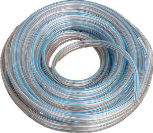 Double Hose 9/32 ID BouMatic ** Twin Clear Pulsation Tubing  Blue Stripe 100 foot roll