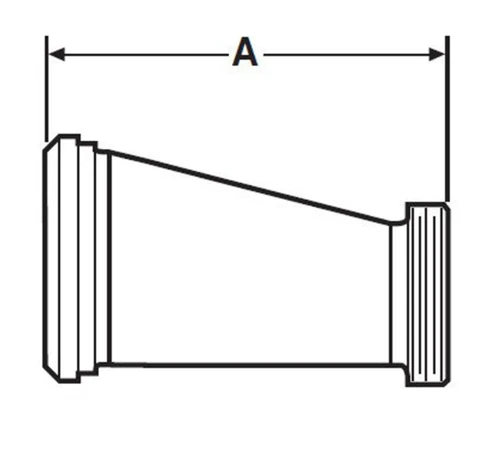 3.0 x 2.0 Stainless Steel Bevel Seat Long Eccentric Reducer