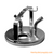 SS Bucket Lid for Interpuls pulsator - 2 milk inlets - Fits Short Handle Buckets