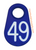 BLUE  NECK TAG - NUMBERED