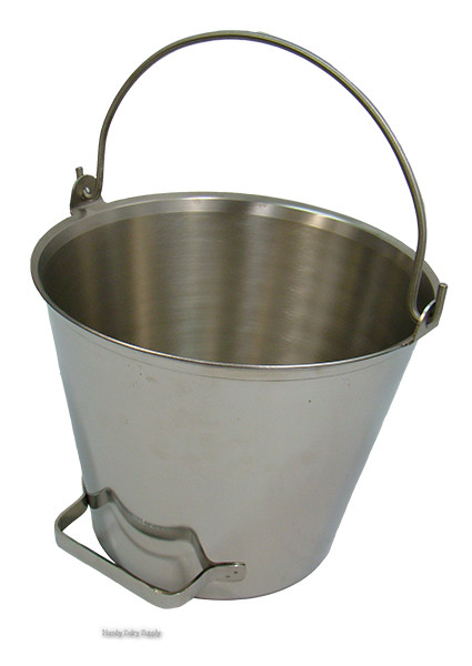 Stainless Steel Milk Pail Bucket with Lid & Handle – Shenandoah Homestead  Supply