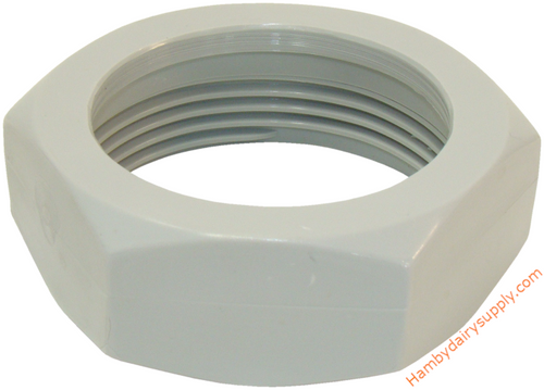 Hexnut for 2 inch Milk Tank Valve - Gray Nylon - Hamby Dairy Supply