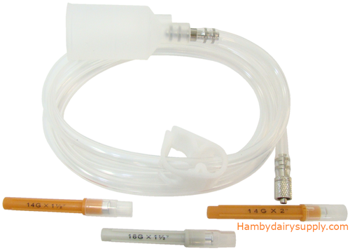 SIMPLEX I.V. Set with clear tubing 3 needles included 16g x 1.5 + 14g x ...