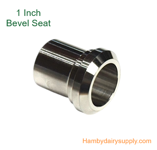 Male Bevel Seat ACME Thread Weld-On Ferrule 1 inch - Hamby Dairy