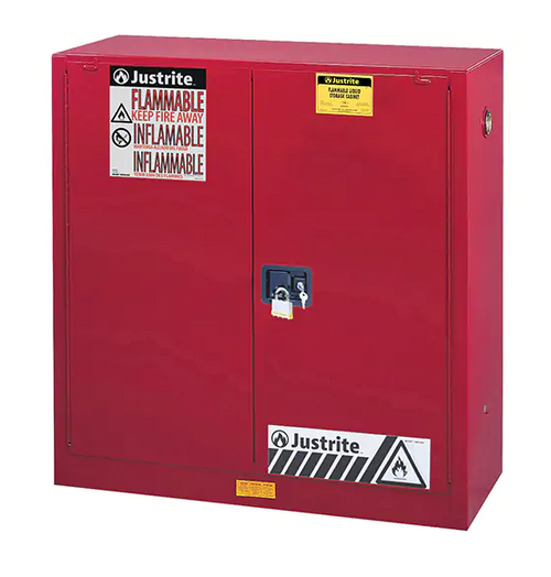 SURE-GRIP EX COMBUSTIBLES SAFETY CABINET FOR PAINT AND INK, 40 GAL., 3 SHELVES
