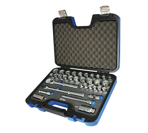 SOCKET & ATTACHMENT SET, 33 PCS, 3/8" DRIVE SIZE