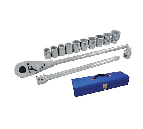 SOCKET & ATTACHMENT SET, 15 PCS, 3/4" DRIVE SIZE