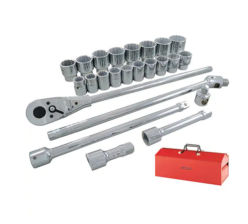 SOCKET & ATTACHMENT SET, 26 PCS, 3/4" DRIVE SIZE