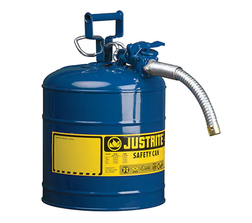 ACCUFLOW™ SAFETY CANS, TYPE II, STEEL, 2 US GAL., BLUE, FM APPROVED/UL/ULC LISTED