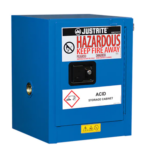 CHEMCORLINED HAZARDOUS MATERIAL COUNTERTOP SAFETY CABINETS 4 GAL. 17" X 22" X 17"