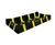 QUICKBERM CONTAINMENT BERM WITH INSIDE WALL SUPPORTS, 235 US GAL. CAPACITY, 4' W X 8' L X 12" H, SNAP-UP BRACKET
