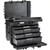 MILITARY MOBILE TOOL CHEST WITH DRAWERS, 4 DRAWERS, 22-4/5" W X 15" D X 18" H, BLACK - MIL STANDARD NATO CERTIFIED