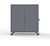 EXTREME DUTY 12 GA MOBILE RIGGING CABINET WITH WELDED HOOKS, 3 DRAWERS, HANGER RODS - 72 IN. W X 30 IN. D X 80 IN. H