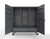 EXTREME DUTY 12 GA MOBILE RIGGING CABINET WITH WELDED HOOKS, 3 DRAWERS, HANGER RODS - 72 IN. W X 30 IN. D X 80 IN. H