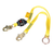 TIE-BACK WEB SHOCK-ABSORBING LANYARD 6' SNAP HOOK CENTER SNAP HOOK LEG ENDS POLYESTER