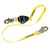 COATED WEB SHOCK-ABSORBING LANYARD 6' SNAP HOOK CENTER SNAP HOOK LEG ENDS
