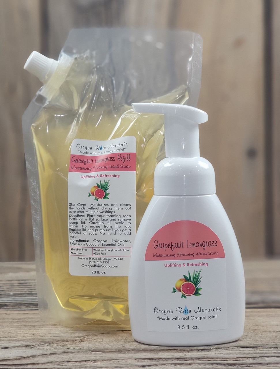 Grapefruit Lemongrass Foaming Hand Soap | Oregon Rain Soap