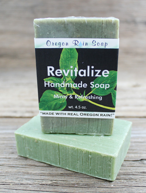 Revitalize - mild cleansing bar soap
Made with loofah for an great exfoliant
100% Naturally Scented
 