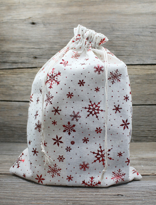 12" x 16" Fabric Gift Bag
Cotton Muslin 
Reusable and Washable