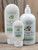 Cool Citrus Basil Moisturizing Lotion in three sizes—2.5 oz, 8 oz, and 16 oz bottles displayed on a wooden background.