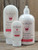 Peppermint Moisturizing Lotion in three sizes—2.5 oz, 8 oz, and 16 oz bottles displayed on a wooden background.