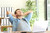 A man, relaxed and comfortable.