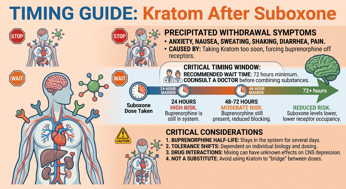 A Kratom Usage Question: How Long After Taking Suboxone Can I Take Kratom?